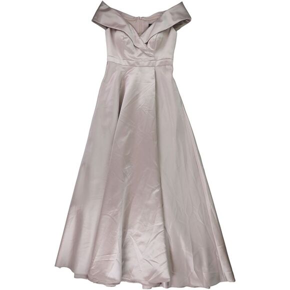 XSCAPE Womens Off The Shoulder Gown Dress, mauve, Petite, 12P - Main Image